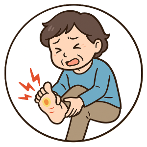 ウオノメ、タコがあるイメージ