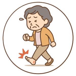 外反母趾があるイメージ